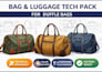 soft goods designer backpack techpack handbag techpack duffel bag  and wallet